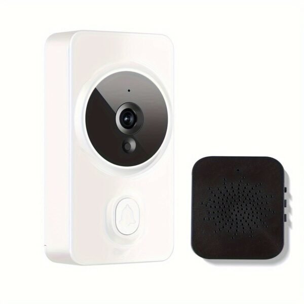 1pc Smart Wireless Doorbell, Smart 2.4G WIFI Video Doorbell, Tuya APP Smart System Control, Two-Way Intercom, Night Vision Function, Video Conversation, Family Helper (Delivered Without Battery)