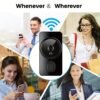 1pc Smart Wireless Doorbell, Smart 2.4G WIFI Video Doorbell, Tuya APP Smart System Control, Two-way Intercom, Night Vision Function, Video Conversation, Family Helper (delivered Without Battery)