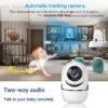 1pc HD 1080P Wireless Security WIFI Camera IP Camera, AI Smart Human Tracking Motion Detection, 2.4GAlarm Push, Video Surveillance, Smart Home Security Camera Mini Camera PTZ Camera Two Way Audio Security Indoor outdoors, Baby Pet Monitor works with 5G ph