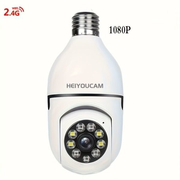 0e48caa0-7348-4a4c-a48c-3376a02a86e2.jpg Light Bulb Security Cameras Indoor Wireless WiFi Camera 2.4GHz, 360 Degree, E27 Light Socket Screw In Security Cameras For Home Security Safe Cam Lightbulb Cameras Night Vision, 355° Pan/Tilt For Home Security Safe Light Bulb Cameras Indoor/outdoor, HD 10
