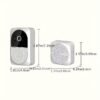 Smart Doorbell, Video Doorbell, Wireless Wi-Fi Smart Wide Angle Home Security Doorbell Camera, Adjustable Home Intercom with 2 Way Audio, IR Night Vision, Motion Detection, Cloud Storage.