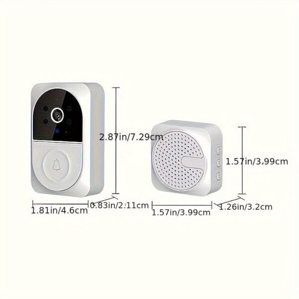 Smart Doorbell, Video Doorbell, Wireless Wi-Fi Smart Wide Angle Home Security Doorbell Camera, Adjustable Home Intercom with 2 Way Audio, IR Night Vision, Motion Detection, Cloud Storage.