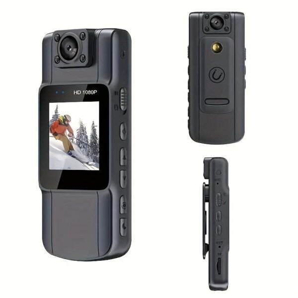 New 1080P HD Portable Law Enforcement Recorder With Screen, Multifunctional Mini Back Clip Chest Camera With Night Vision, Rotatable Lens, Suitable For Electric Vehicles/motorcycles, Property Security, Delivery Personnel, Office, Tourism, Entertainment An