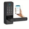 Touch Screen Half Panel Lock TTLOCK-TH04T 5-in-1 Keyless Entry Door Locks, Smart Door Lock Fingerprint Door Lock Keypad Door Lock
