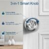S10M Keypad Smart Door Knob, Smart Lock With Keypad Smart Door Lock Digital Door Lock With Keypad For Indoors Bedrooms, Apartments-Battery Included