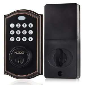 Noqiz Keyless Entry Door Lock, Smart Lock With Touchscreen Keypad, Secure Deadbolt Lock With 50 User Codes, Easy Installation, Auto Lock, Bedroom Door, Home, Apartment, M15 ORB