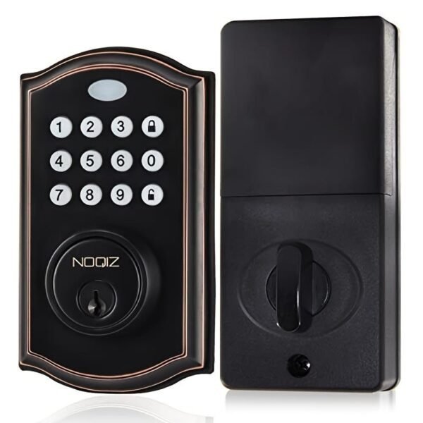 Noqiz Keyless Entry Door Lock, Smart Lock With Touchscreen Keypad, Secure Deadbolt Lock With 50 User Codes, Easy Installation, Auto Lock, Bedroom Door, Home, Apartment, M15 ORB