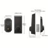 Fingerprint Smart Lock, Keyless Entry Lock, Fingerprint Deadbolt Lock - Backlit Keypad, One-Time Pin Code, Auto Lock Enable Or Disable, Voice Prompt, Long Battery Life, Easy To Install And Programm (Sales Only In North America)