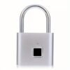 1pc Mini Smart Fingerprint Padlock, Security Door Lock, Antitheft Keyless USB Rechargeable Lock For Suitcase Luggage