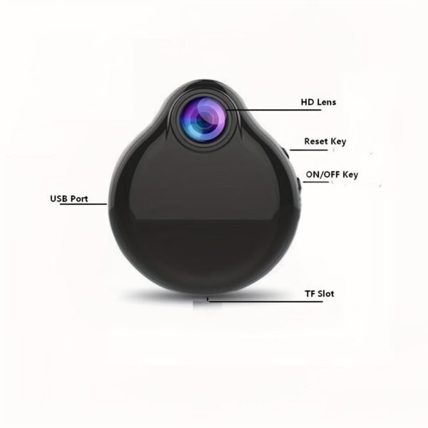 1pc HD 1080p Smart Wireless WIFI Home Mini 360° Degrees Camera, Smart App Control And The Viewing Angle Can Be Adjusted 360-degrees, HD Infrared Night Vision Two-way Audio, Mobile Phone Remote Control, Indoor Home Baby Cam Pets Monitor. Includes Battery,