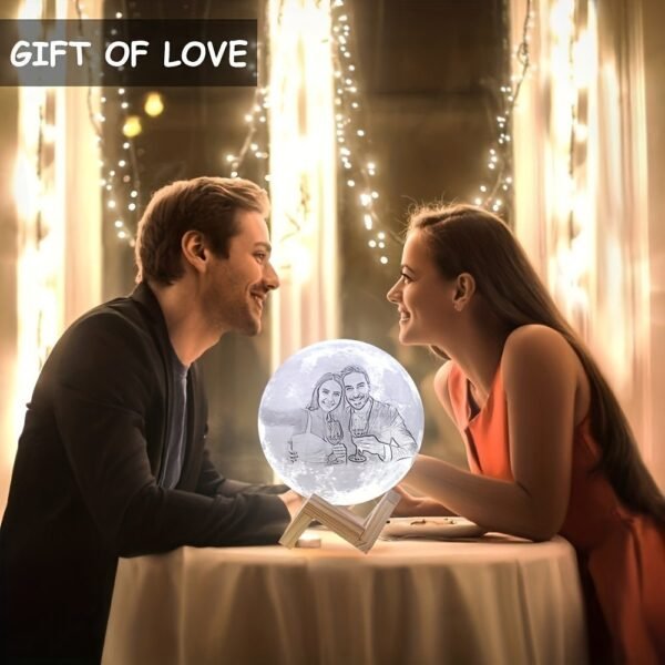 Customized Photo Lamp, Customized Photo Gift, 3D Print Your Photos, Birthday Gift, Anniversary Gift, Valentine's Day Gift, Mother's Day Gift, Father's Day Gift, Christmas Gift, USB Desk Lamp, Bedside Night Light, Bedroom Lamp, Rechargeable Night Light, Mo