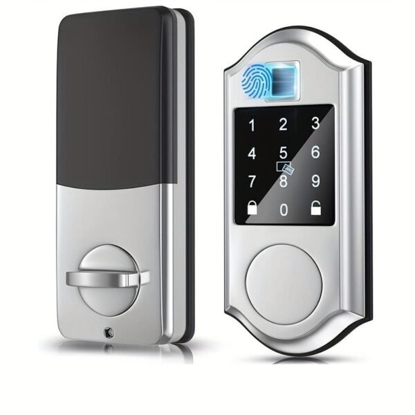 Smart Lock With Fingerprint Deadbolt - 5-in-1 Keyless Entry Door Locks With Keypads & App Remote Control, Waterproof Auto Smart Lock