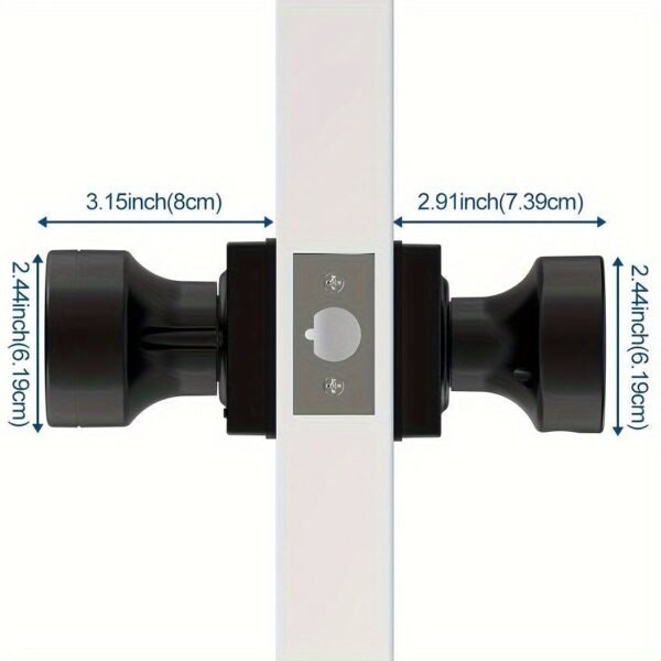 GeekTale Keyless Entry Door Lock With Keypad, Smart Door Knob Keypad Door Knob, Smart Lock With Keypad Smart Door Lock Digital Door Lock With Keypad For Indoors Bedrooms, Apartments, AirBnbs