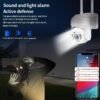Outdoor Wifi Security Waterproof PTZ Auto Tracking Audio CCTV Surveillance 360 IP Camera, Day & Night Full Color, AI Humanoid Motion Detection, Two-way Voice Intercom, 360 Degree Panoramic Surveillance, 2.4GHz Security Camera Smart Home Security Camera