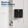 GeekTale Keyless Entry Door Lock With Keypad, Smart Door Knob Keypad Door Knob, Smart Lock With Keypad Smart Door Lock Digital Door Lock With Keypad For Indoors Bedrooms, Apartments, AirBnbs