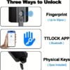 Heavy-duty Fingerprint Padlock With Application - Waterproof Biometric Smart Lock, With Key, Suitable For Warehouses, Fences, Outdoor Doors, Rechargeable Smart Padlock