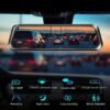 Car Rearview Mirror Camera, 9.66" Dual 1080P IPS Full Touch Screen Waterproof Front And Rear Cameras, Parking Assist And Monitor, Night Vision, 160° Viewing Angle, Split Screen Display With 8GB Memory Card