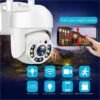 Outdoor Wifi Security Waterproof PTZ Auto Tracking Audio CCTV Surveillance 360 IP Camera, Day & Night Full Color, AI Humanoid Motion Detection, Two-way Voice Intercom, 360 Degree Panoramic Surveillance, 2.4GHz Security Camera Smart Home Security Camera