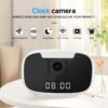 2MP Wifi Security Camera, For Indoor And Home Security, Clock Camera, Temp Showing, 2 Way Audio, Motion Detection, 1080P Night Vision, App Online Viewing, Without SD Card