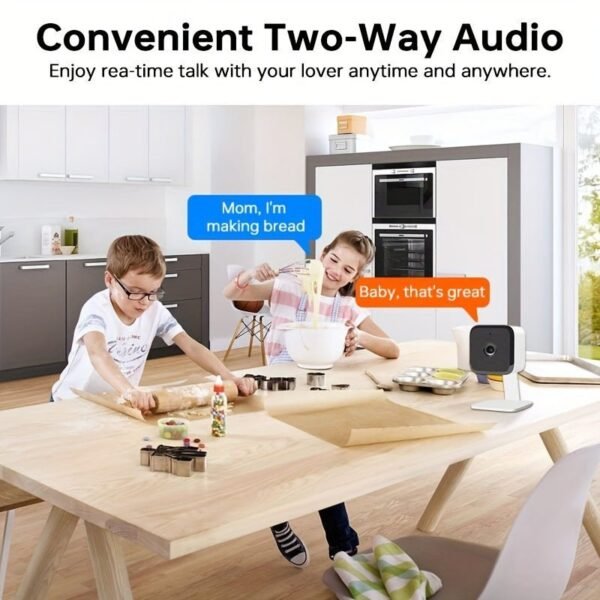 Home Security Camera Indoor 1080P, WiFi Cameras Wired For Pet, Motion Detection, Two-Way Audio, Night Vision, Phone App, Cloud Storage (Need To Pay)/SD Storage (Not Contain)