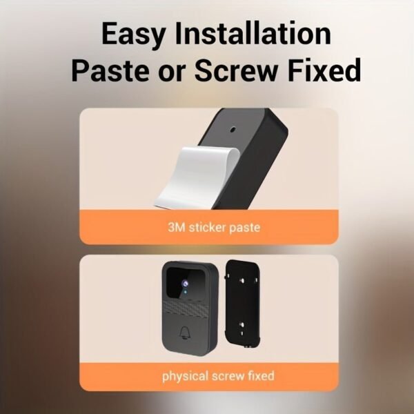 Smart Doorbell With Home App Allows You To Watch And Share Videos Remotely, Adjust Sound, 480P HD Clear Night Vision, Store Videos In The Cloud, No Battery.