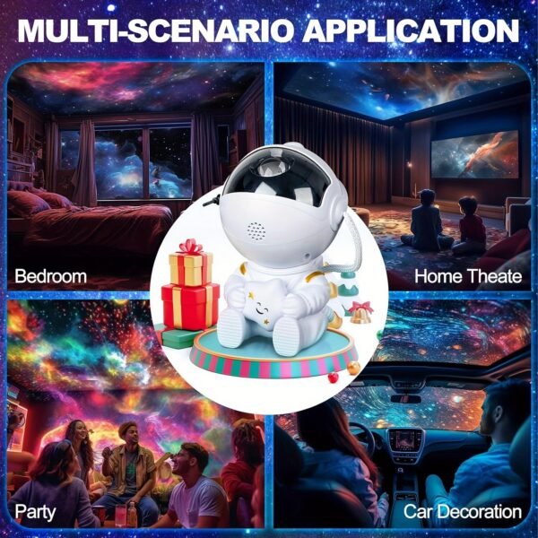 1pc Remote Control Timing LED Nebula Night Light With Star Projector And Guitar Night Light - Remote Control, 360 ° Rotation, Astronaut Nebula Projector, Bedroom Game Room Decoration