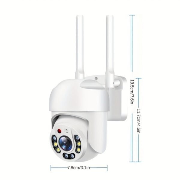 Outdoor Wifi Security Waterproof PTZ Auto Tracking Audio CCTV Surveillance 360 IP Camera, Day & Night Full Color, AI Humanoid Motion Detection, Two-way Voice Intercom, 360 Degree Panoramic Surveillance, 2.4GHz Security Camera Smart Home Security Camera
