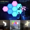 Hexagonal Light Sound Control Light Smart DIY Hexagonal Wall Light Smart Application Control Dual Control LED Light Wall Panel and Usb power Supply for Office Bedroom Games Room Decoration with a Variety of Bright Color Mode Unlimited Creativity Make Grea