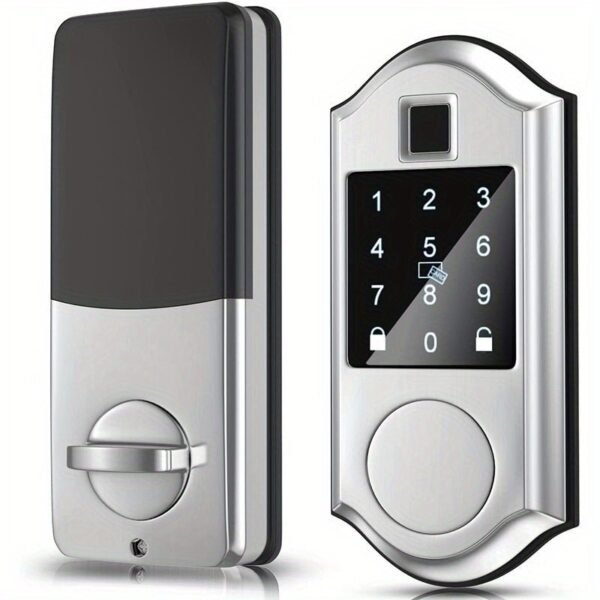 Smart Lock With Fingerprint Deadbolt - 5-in-1 Keyless Entry Door Locks With Keypads & App Remote Control, Waterproof Auto Smart Lock