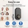 Fingerprint Smart Lock, Keyless Entry Lock, Fingerprint Deadbolt Lock - Backlit Keypad, One-Time Pin Code, Auto Lock Enable Or Disable, Voice Prompt, Long Battery Life, Easy To Install And Programm (Sales Only In North America)