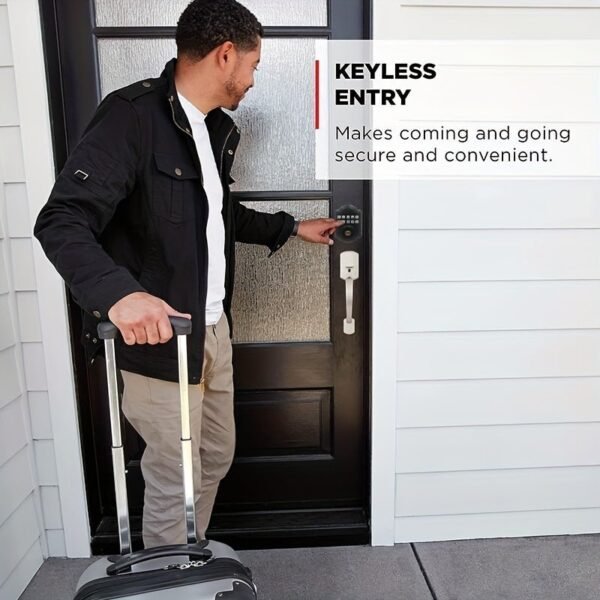 10-Button Keypad, Transitional Electronic Door Lock, Featuring Convenient Keyless Entry, User Codes And Auto Locking