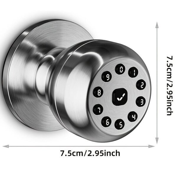 S10M Keypad Smart Door Knob, Smart Lock With Keypad Smart Door Lock Digital Door Lock With Keypad For Indoors Bedrooms, Apartments-Battery Included