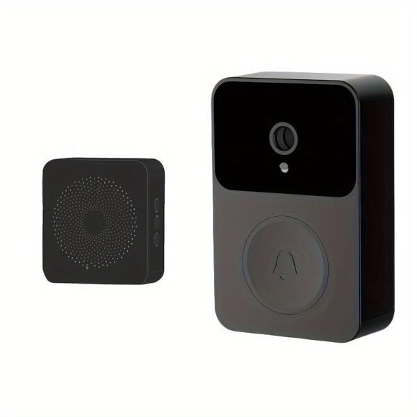 1pc Wireless Video Doorbell With Camera, Wide Angle Intelligent Visual Camera, WiFi Security Door Doorbell, 2-Way Audio HD Night Vision Only Support 2.4G Wifi Camera Build In Battery