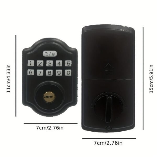 10-Button Keypad, Transitional Electronic Door Lock, Featuring Convenient Keyless Entry, User Codes And Auto Locking