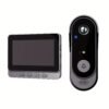 1 Set, Waterproof True Wireless Video Doorbell, 480P Camera Pixel, With 4.3 Inch Screen Real Time Indoor Monitor, No App Required, No Network Required, Friendly Using For Elders, Support SD Card Slot Saving Images & Videos, Local Storage