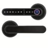 Smart Door Knob, Fingerprint Door Lock Smart Lock Biometric Door Lock Fingerprint, NO APP, Black And Silvery, Great For Bedrooms, Cloakroom, Apartments Offices, Hotels