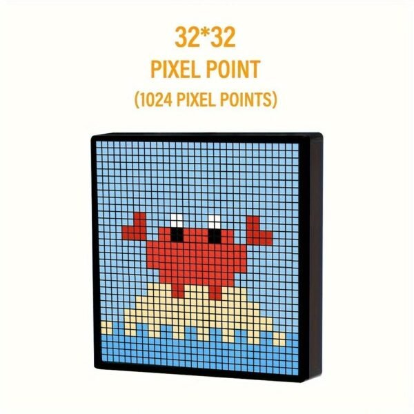 LED Pixel Display, Programmable LED Screen, App Control Customizable DIY Text Pattern Animation, Wall Mounted Or Desktop Use, Ideal For Home Decor, Art Creation, Game Room, Bars, Car Windshields, Commercials, Hotels, Christmas Gifts