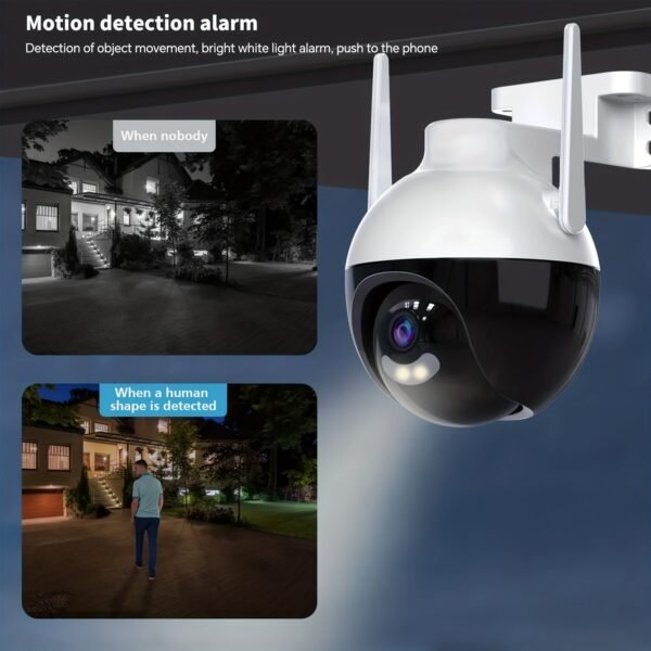 1pc Wireless Security WIFI Camera Indoor Outdoors, Mini 360° PTZ Panoramic IP Camera, Full HD 1080P Smart Home Camera, 2.4GHz,Baby, Pet MonitorTwo Way Audio, Waterproof Motion Detection Alarm Push,works With Phone Computer Ipad,Remote