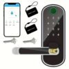 e4a66965909b0c8793dc83002dc48f6d.jpg Smart 5 In 1 Door Lock With Handle Biometric Technology Storage Memory Function