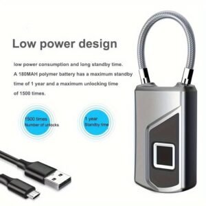 Fingerprint Lock, Smart Lock, Outdoor Box Lock, Luggage Lock, Fingerprint Padlock, Portable Fingerprint Lock, Gym Locker, Waterproof Rabbit Electronic Smart Lock Head