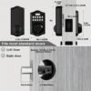 Smart Keyless Entry Door Lock With Electronic Keypad Deadbolt & Lever - Easy Installation & Auto Lock Feature For Front Door Security (Battery Not Included)