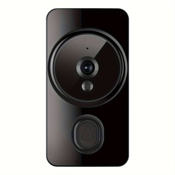 1pc Smart Wireless Doorbell, Smart 2.4G WIFI Video Doorbell, Tuya APP Smart System Control, Two-way Intercom, Night Vision Function, Video Conversation, Family Helper (delivered Without Battery)