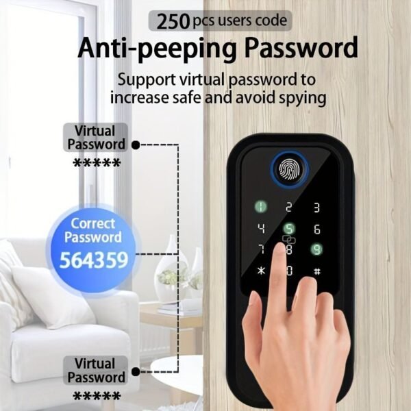 The Keyboard Lock With Handle And Intelligent Biometric Fingerprint Lock Is Suitable For Front Doors, Providing Keyless Entry. The Automatic Door Bolt Lock Is Suitable For Homes, Hotels, Apartments, And Offices.