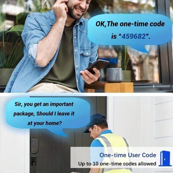 fbb2ad169abfc7a3dbef2ae12ecf7e6a.jpg BULIST Smart Deadbolt Door Lock, Pin Code Unlock - One-time Codd Unlock - Mechanical Key Unlock, Keyless Entry Door Lock With Backlit Keypad And Auto-Lock Enable Or Disable, Voice Prompt, Easy To Install And Programming, Long Battery Life (only In North A