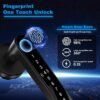 Smart Fingerprint Door Lock Waterproof Door Lock Fingerprint/Code/Key Card/Key 4-1 Unlock Way Gift For Birthday/Easter/President's Day (AA Battery Included)