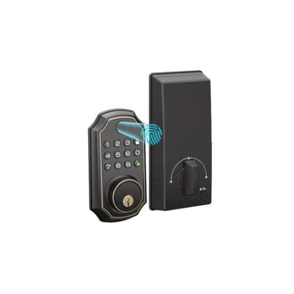 Fingerprint Smart Lock, Keyless Entry Lock, Fingerprint Deadbolt Lock - Backlit Keypad, One-Time Pin Code, Auto Lock Enable Or Disable, Voice Prompt, Long Battery Life, Easy To Install And Programm (Sales Only In North America)